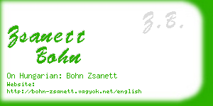 zsanett bohn business card